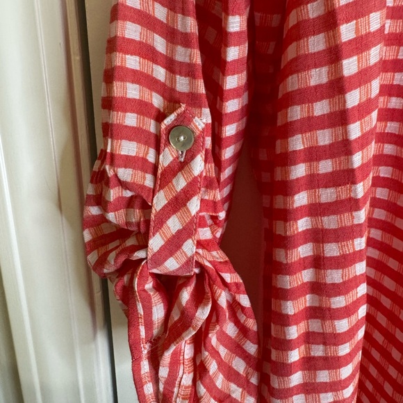 Ruby Road Salmon Pink Plaid Tunic - Picture 7 of 7